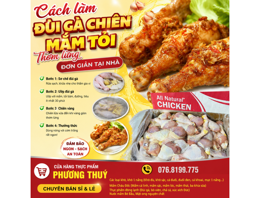 Cách làm đùi gà chiên mắm tỏi thơm ngon tại nhà – Da giòn, thịt mềm, đậm đà đưa cơm Cách làm đùi gà chiên mắm tỏi thơm ngon tại nhà – Da giòn, thịt mềm, đậm đà đưa cơm