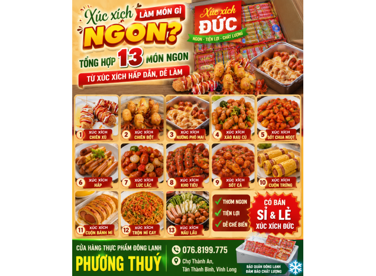 XÚC XÍCH LÀM MÓN GÌ NGON? TỔNG HỢP 13 MÓN NGON TỪ XÚC XÍCH HẤP DẪN, DỄ LÀM TẠI NHÀ