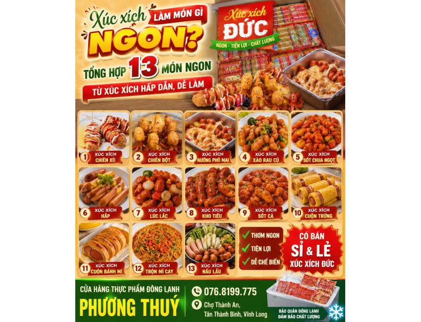 XÚC XÍCH LÀM MÓN GÌ NGON? TỔNG HỢP 13 MÓN NGON TỪ XÚC XÍCH HẤP DẪN, DỄ LÀM TẠI NHÀ XÚC XÍCH LÀM MÓN GÌ NGON? TỔNG HỢP 13 MÓN NGON TỪ XÚC XÍCH HẤP DẪN, DỄ LÀM TẠI NHÀ