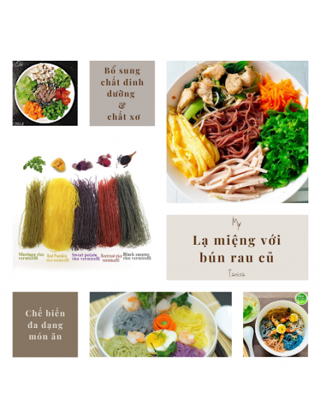 Bún rau củ ngũ sắc