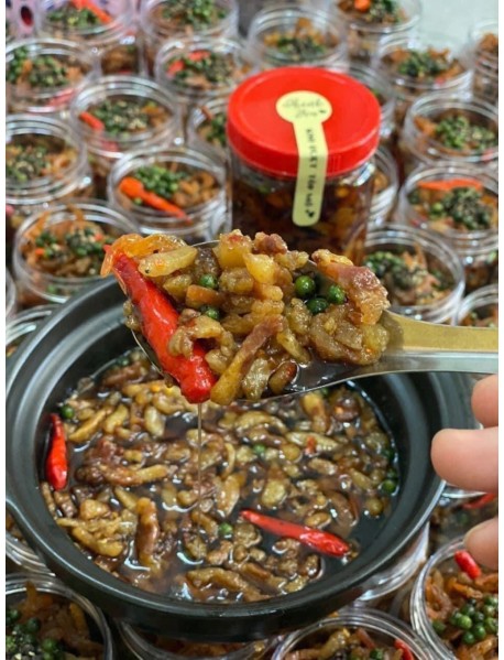 Kho quẹt thịt ba chỉ + tôm khô