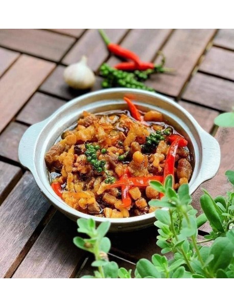 Kho quẹt thịt ba chỉ + tôm khô